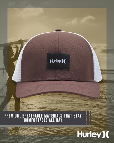 Image of Hurley Men's M Warner Trucker Hat Baseball Cap, Size One Size, Sepia Stone
