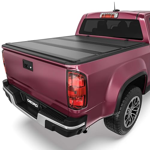 OEDRO Low-Profile Hard Tri-Fold Tonneau Cover Compatible with 2015-2026 Chevy Colorado/GMC Canyon 5.2ft Bed, One-Handed Quick Release, Drainage Design