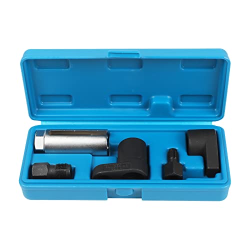 LUTIFIX Removedores de sensor de oxígeno, juego de 5 enchufes de sensor automotriz de aleación de acero con perseguidor de rosca M18 x 1,5 mm y M12 x 1,25 mm