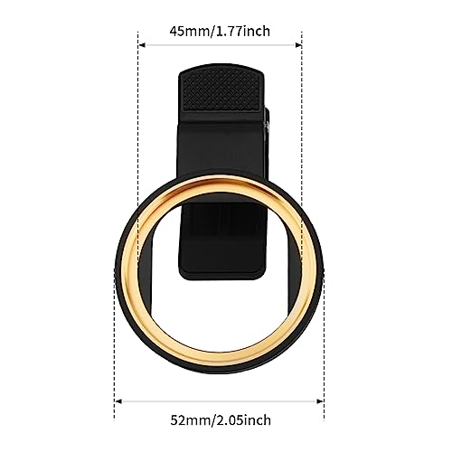 Image of 52mm Clip-on CPL Phone Camera Lens Filter, Universal CPL Phone Camera Lens Polarizer Clip-On Cellphone CPL Filter Compatible with iPhoneSamsung /Android Smartphones(Size:52mm)