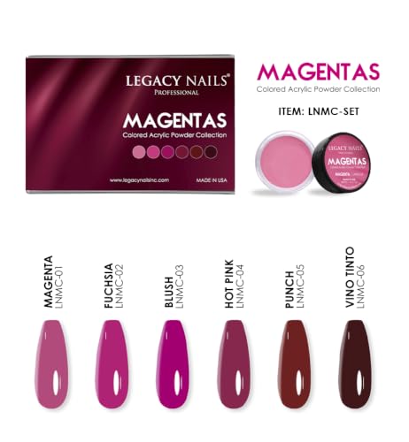 Legacy Nails Professional Kit Polvo Acrílico 6 Colores miniatura 2