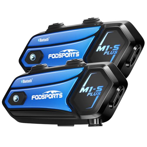 FODSPORTS M1-S Pro Interfono Moto, 2000M Auricolari Casco Moto Bluetooth Vivavoce Walkie Talkie con Auricolare per moto fino a 8 riders (1 * Hard Microphone Kopfhörer FODSPORTS M1-S Pro Interfono Moto, 2000M Auricolari Casco Moto Bluetooth Vivavoce Walkie Talkie con Auricolare per moto fino a 8 riders (1 * Hard Microphone Kopfhörer