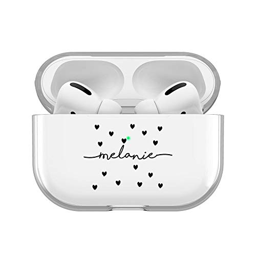 Silikonhülle für Apple AirPods Pro Case Hülle personalisiert eigener Name durchsichtige Schutzhülle Cover