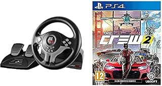 Superdrive Gs850-X Racing Steering Wheel With Manual Gear Lever, 3 Pedals, Shift Paddles For Xbox Series X, Ps4, Xbox One (Programmable For All Games)