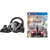 Superdrive - Racing Steering Wheel Driving Wheel SV200 with pedals and shift paddles for Nintendo Switch - PS4 - Xbox One - PC & The Crew 2 (PS4)