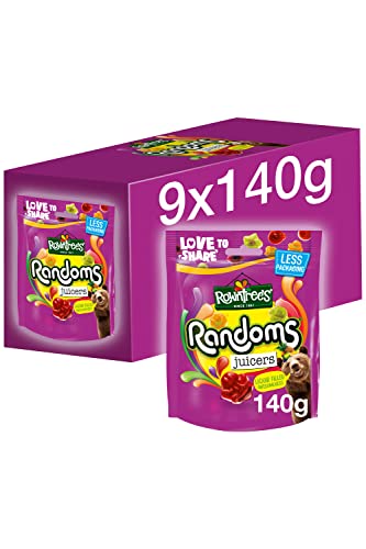 Rowntree's Randoms Juicers Dulces Bolsas para Compartir 140g Pack de 9 miniatura 1