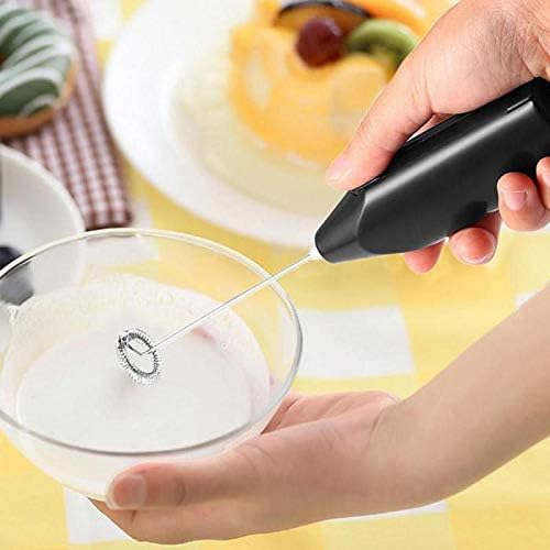 Miniatura 5 de Espumador de leche eléctrico de mano, batidor eléctrico de acero inoxidable, batidor de huevos, café, mezclador de bebidas de leche, mini agitador,