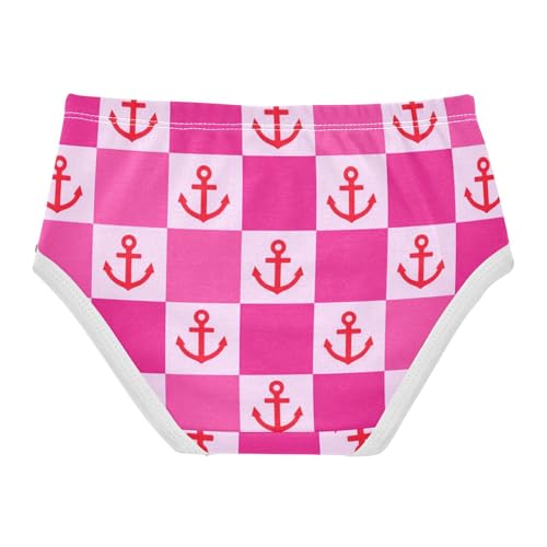 Cotton Toddler Girls Underwear Checkerboard Pink White Squares Panties for Girl Funny Briefs Undies Kids 2t2