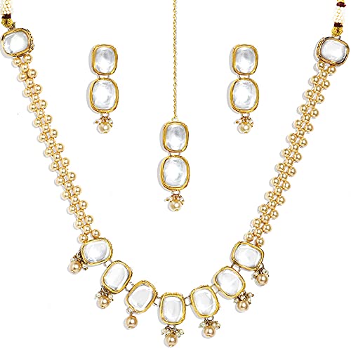 Buy Karatcart Golden Pearl Polki Kundan 