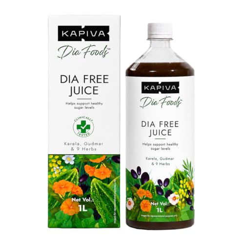 Kapiva Dia Free Juice, 1L | Clinically Tested | Amla, Karela, Jam...