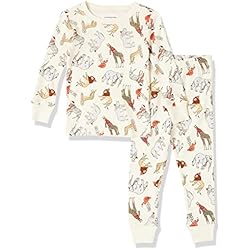 Pijamas Talla 24 Meses Amazon Essentials Conjuntos de Pijama Ceñidos de Algodón Unisex Bebés, Animales de Fiesta, 24 Meses