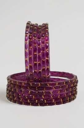 Raindrop Glass Bangles Set Beads Work | Traditional Chudi Bangle Set for Women & Girls | Wedding, Party & Gift Wear (packing 12 bangles)