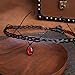 CoTeeZa Fairy Circlet Viking Crown Medieval Braided Headpiece Celtic Tiara Women Renaissance Cosplay Costume Headband Adjustable Men Fashion Red Crystal Wreath for Wedding Birthday Halloween