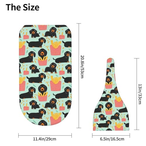 Image of Adorable Dachshunds Newborn Swaddle Blankets Hat Sets Soft Baby Receiving Blanket Swaddle Sack for Baby Shower Infant Boy Girl Gift