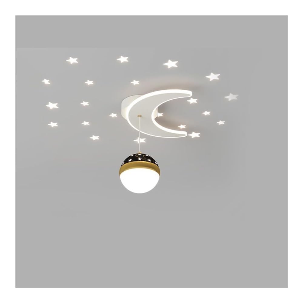 Plafonnier encastré ciel étoilé lune dorée pour illuminer les rêves de vos enfants