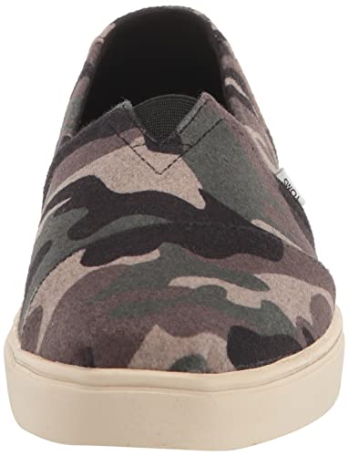 Image of TOMS Women's Alpargata Cupsole Sneaker, Green Multi Camo Felt,6