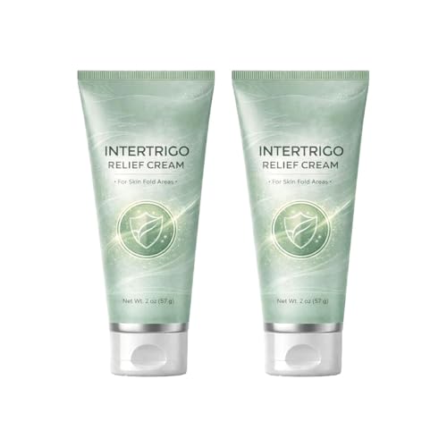 2Pcs Intertrigo Cream Skin Fold Care Relief Cream for Moisture & Friction Protection Helps Soothe Irritated Skin Fast-Drying Non-Greasy Formula