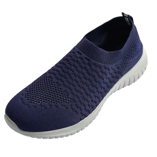 Image of TIOSEBON Men's Slip On Walking Shoes Arch Support Knit Mesh Lightweight Casual Comfortable Gym Workout Running Tennis Travel Standing Sneakers