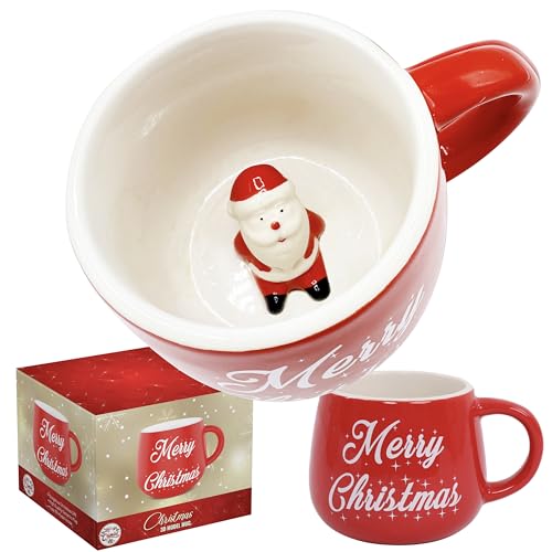 Lets Go Crimbo Santa Christmas Mug Father Christmas Xmas 3D Novelty Ceramic Cup Gift Present for Tea Hot Chocolate Movie