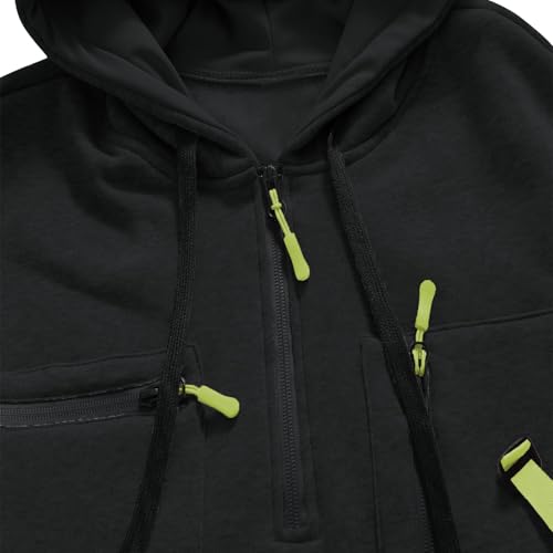 DESKABLY Hoodies for Men Quarter Zip Tactical Pullover Sweatshirt Casual Fashion Plus Size Long Sleeve Workout Athletic Tops4