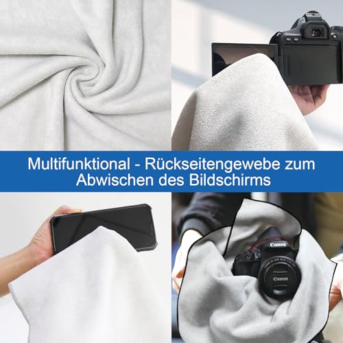 ComfortAce Einschlagtuch für Kamera als Schutzhülle für Fotoausrüstung im Rucksack, Tasche, Beutel etc. Passen für Vollformat DSLR, Objektiv, Stativ, Tablet-PC, etc. 30 x 30 cm，Grau