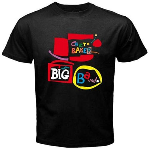 Photo de TQQCA BEAR Chet Baker Big Band Album Men's T-Shirt 100% Cotton Black L