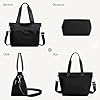 DIRRONA Mode Sac à Bandoulière en Nylon Léger Voyager Sac à Main du Quotidien Sac Bandoulière Sac Femme Grande Décontracté Sac Bandoulière Imperméable Multi Poches Nylon Sac pour Femmes Noir #4