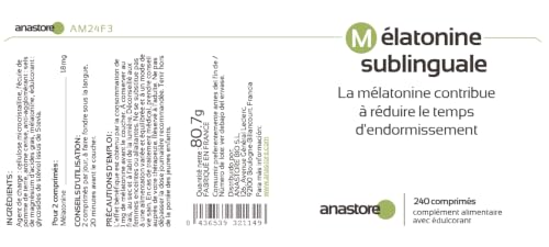 Mélatonine Sublinguale (Arôme cerise) * 1,8 mg (pour 2 comprimés) = 120 doses journalière * Pureté garantie supérieure à 99%* Sommeil – vue 3