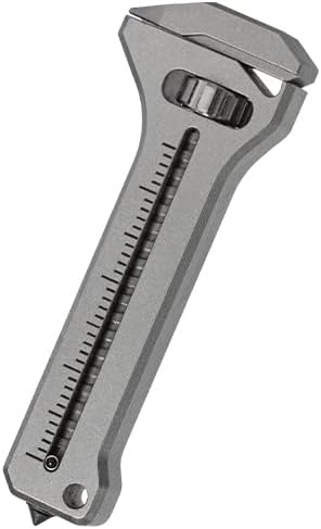 Multiherramienta compacta de titanio, llave ajustable EDC con abridor de botellas, extractor de uñas, pinza y soporte para teléfono para transporte