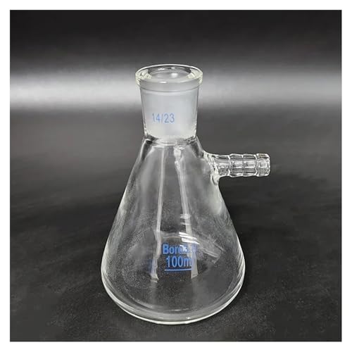 Flacon avec tubulure latérale en verre triangulaire Erlenmeyer 100 ml à col rodé 14/23