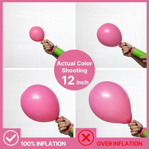 Image of PartyWoo Hot Pink Balloons 140pcs Different Sizes of 18 12 10 5 Inch Magenta Fuchsia Dark Pink Balloon Arch Kit Garland for Wedding Girl Baby Shower Princess Birthday 1950s Party Decorations Pink-Y01