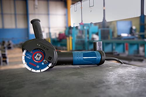 Bosch Professional Winkelschleifer GWX 14-125 S (mit X-LOCK-Aufnahme, 1.400 Watt, Zusatzhandgriff Vibration Control, Schutzhaube, anklippbare Trennschutzhaube, im Karton) – Bild 7