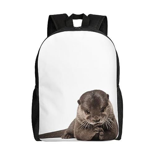 PEIXEN Cute Animal Otter Backpack Shoulder Bag Lightweight Laptop Bag Large Capacity Travel Bag Casual Daypack For Women Men