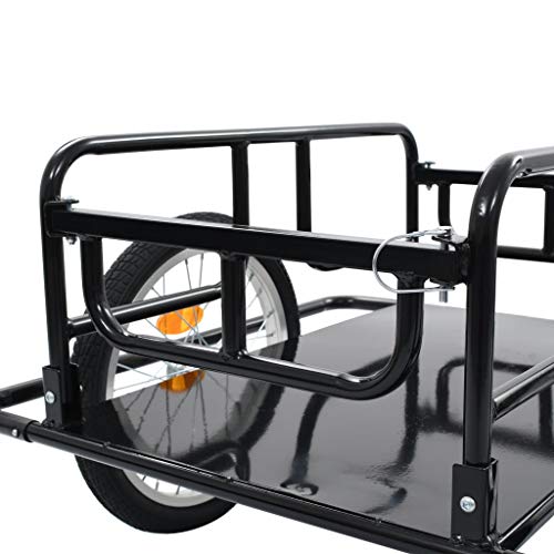 vidaXL Bike Cargo Trailer Foldable Drawbar Ball Coupling System Bicycle Cycling Camping Luggage Storage Carrier… - Image 7