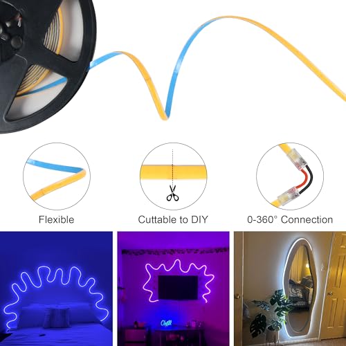 Tira LED COB C1 Luz Blanca Cálida 3000K 5m Dimable miniatura 3