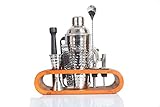 Taluka Bar Set for Drink Mixing Bar Tools: Cocktail Shaker, Jigger, Strainer, Bar Mixer Spoon, Ice T
