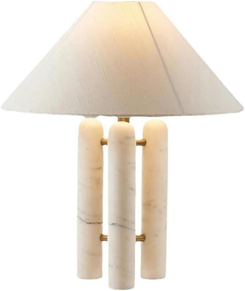 Lampada da tavolo marmo minimalista moderna, lampada comodino artistica
