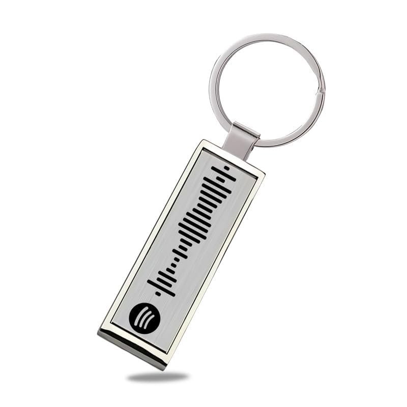 Custom Scannable Spotify Code Keychain, Personalized Music Song C...