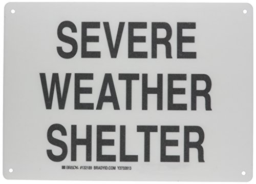 Panneau d'abri météo severe noir et blanc 25,4 x 35,6 cm pour signalisation extérieure résistante