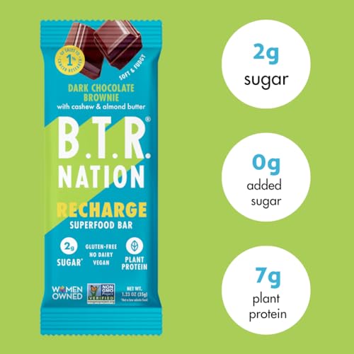 Miniatura 8 de B.T.R. Bar Superfood - Barras de proteína cetogénica, proteína vegana a base de plantas, alimentos bajos en carbohidratos, bajas en calorías, sin