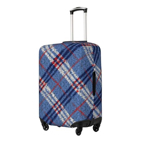 Imitation-Of-A-Texture-Of-Rough-Canvas-Painted-With-Plaid Luggage Cover, Protective Washable Suitcase Cover - Travel Fashion Elastic Suitcase Protector Large2