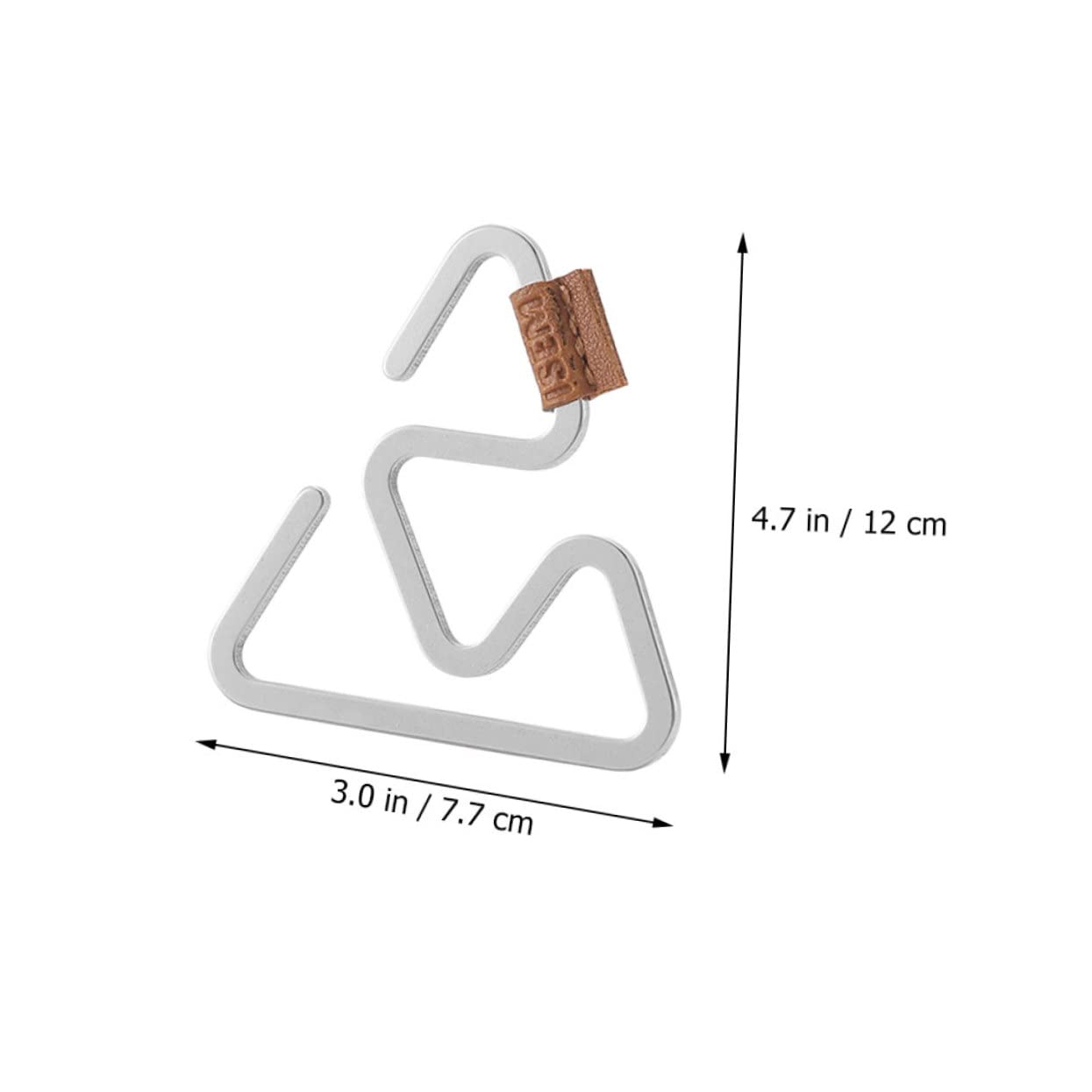 ibasenice 2pcs Stainless Steel Hooks Mountaineering Hanging Clips Backpack Hanger Outdoor Hanger s Shape for Camping Climbing