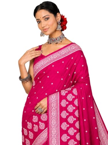 Image of Women's Glory Banarasi Satin Silk With Embroidered Design.