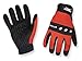 Mechanics Gloves, Silicone, Red/Blk, M, PR