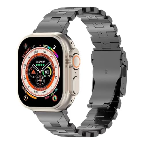 Bracelet titane Apple Watch Ultra de rechange compatible iWatch toutes tailles de 38 à 49mm