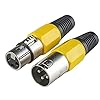 (Pack of 4) 3 Pin XLR Cannon Head with Male and Female for DMX Signal Cable or Cable Connection with Wired Microphone #4