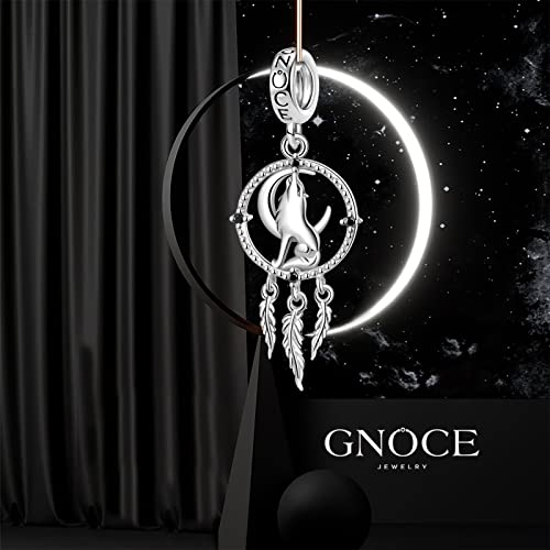 GNOCE Wolf Dream Catcher Pendant Charm 925 Sterling Silver Phoenix Dangle Charms for Charms Bracelet Gift For Women Fit Neckalce/Bracelet (Dream Catcher)2
