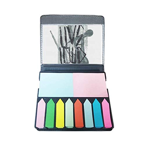 Marque-page autocollant jazz gris en boîte pour cahier et livre