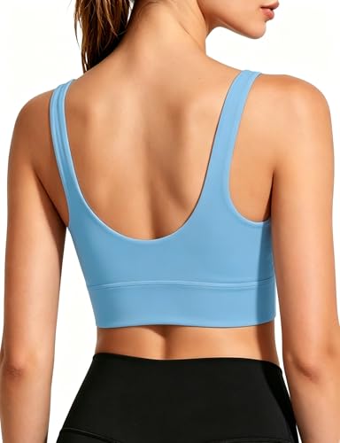 Image of Sports Bras for Women, Light Support Push Up Sport Bra Workout Built in Bra Scoop Neck U Back Yoga Sports Bra