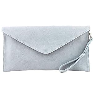 T106 Damen Wildleder Rauleder Clutch Umhängetasche Abendtasche handmade in Italy